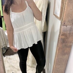 Wonderly White Sleeveless Women's Top size XLarge cotton fabric new with tags